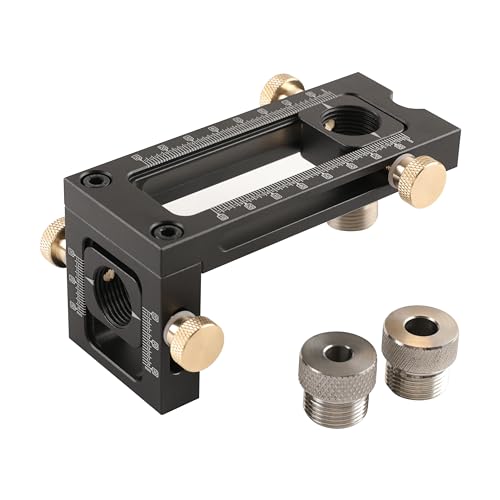 HFS(R) Drill Guide for Hole Drilling and Dowel Hole Making, 2-in-1 for Woodworking