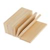 10Pcs Unfinished Wooden Rectangular Plaque Board Natural Pine Wooden Blocks Panels for Paintings DIY Art Craft