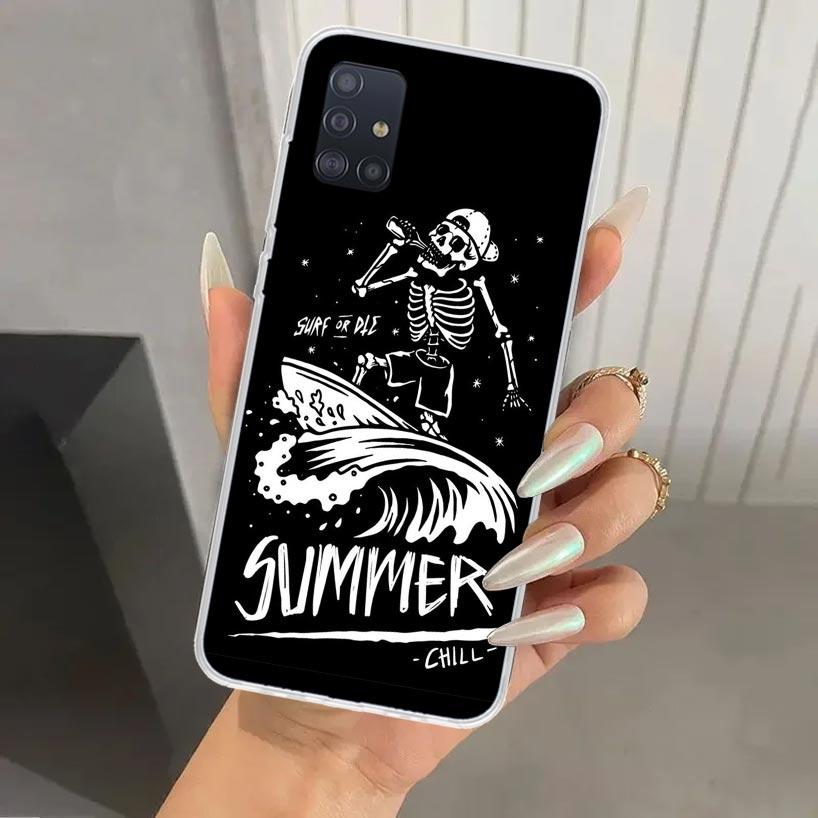 Surf Board Aesthetic Phone Case for Samsung Galaxy A52 A32 A22 A12 A02S A50S A30S A10S Note 20 Ultra 10 Plus S10 A31 A20 A71 A72