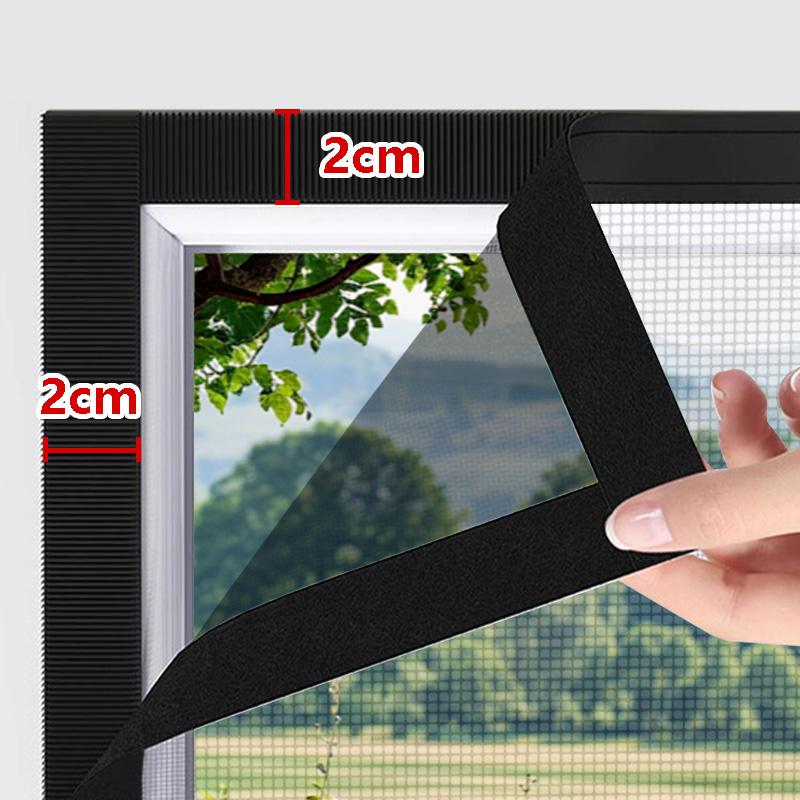 

Window mosquito net, insect screen, invisible black polyester fiber mosquito and fly net suitable for door and window screens... black - 150x90cm чёрный