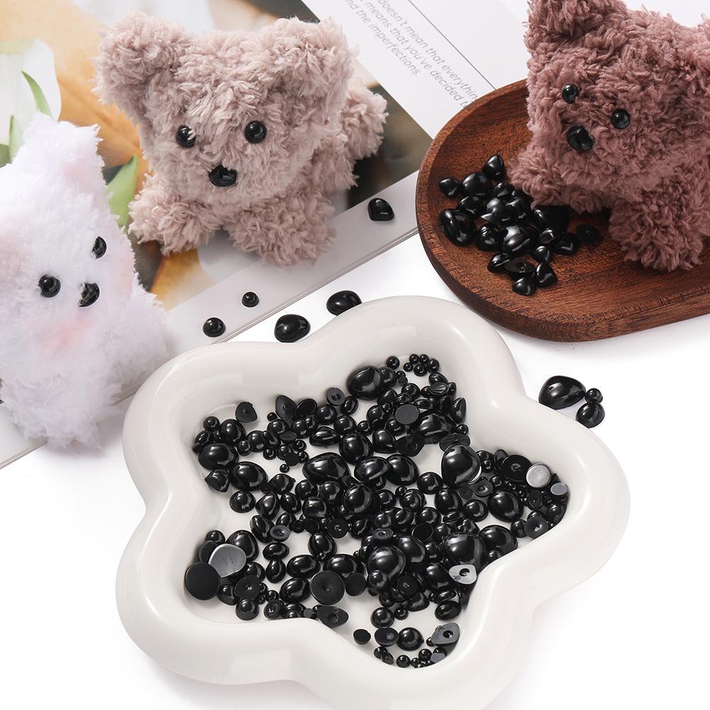 100/150/200 Stück 5-10 mm Sicherheitsaugen Augapfel Schwarzer Kunststoff Puppenzubehör Für Spielzeug DIY-Kit Bastelaugen Tierpuppe Dekoration