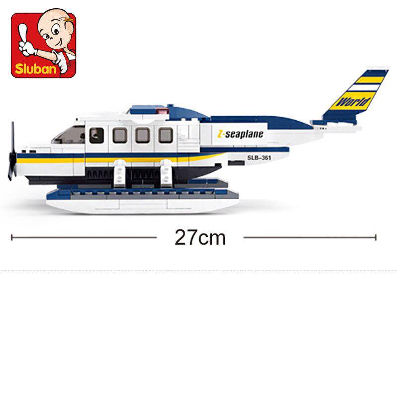 

214PCS 0361 Military Navy Seaplane Airplane Model Building Blocks Sets Creator Bricks Educational Toys for Children
