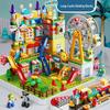 Rotating Windmill & Ferris Wheel Building Blocks Toy for Kids