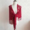New Spring And Autumn Silk Scarf Thin Lace Triangle Scarf Women With Cheongsam Hanfu Shawl Fringe Scarf