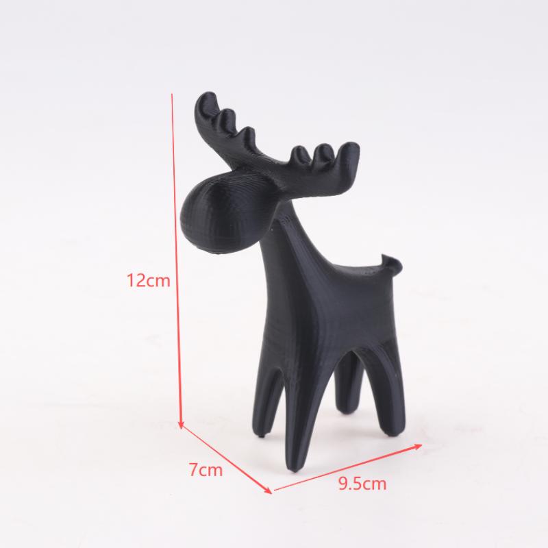 Modern Minimalist Deer Statue Elegant Stag With Large Antlers Cute Animal Decoration For Home Christmas Tree Shelf Birthday Gift