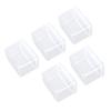 5PCS Sponge Transparent Storage Box Multipurpose Portable Clear Small Plastic Container