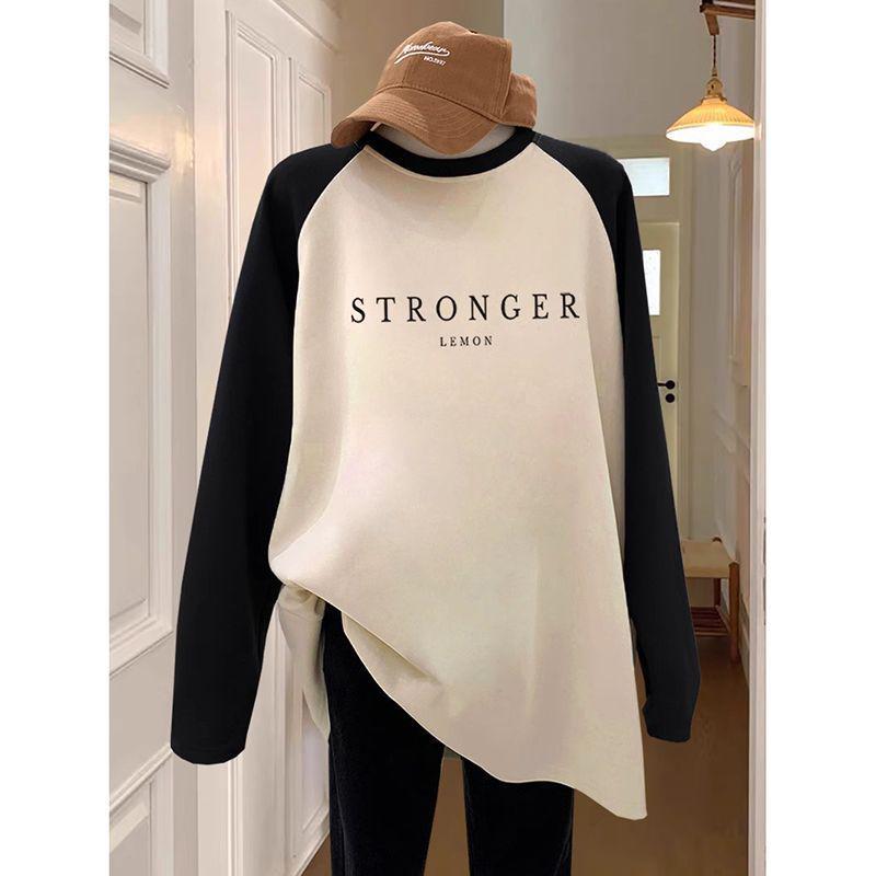 

Женский топ свободного кроя с длинными рукавами реглан 2XL