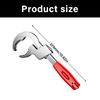 Adjustable Basin Wrench With Interchangeable Heads Faucet Repair Tool For Sink Installation with Nonslip Teeth Design