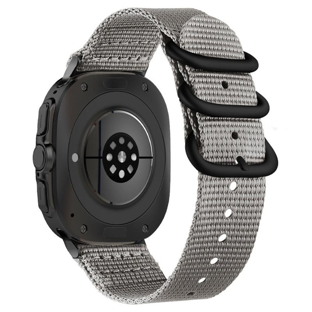 Nylonový řemínek s dvojitou smyčkou pro Samsung Galaxy Watch Ultra (2025) 47mm/Ultra 47mm Černá přezka Pletený řemínek