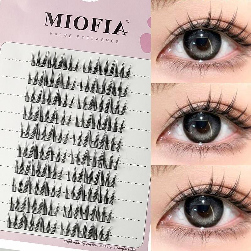120 bundles Mink False Eyelash Natural Fishtail Lash 3D Russian Individual Eyelash Extension Cluster Makeup Tool Wholesale