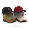 Spring Autumn Corduroy Hat Men's Hard Top Baseball Cap Five-Pointed Star Embroidered Cap Outdoor Sunscreen Hat for Women