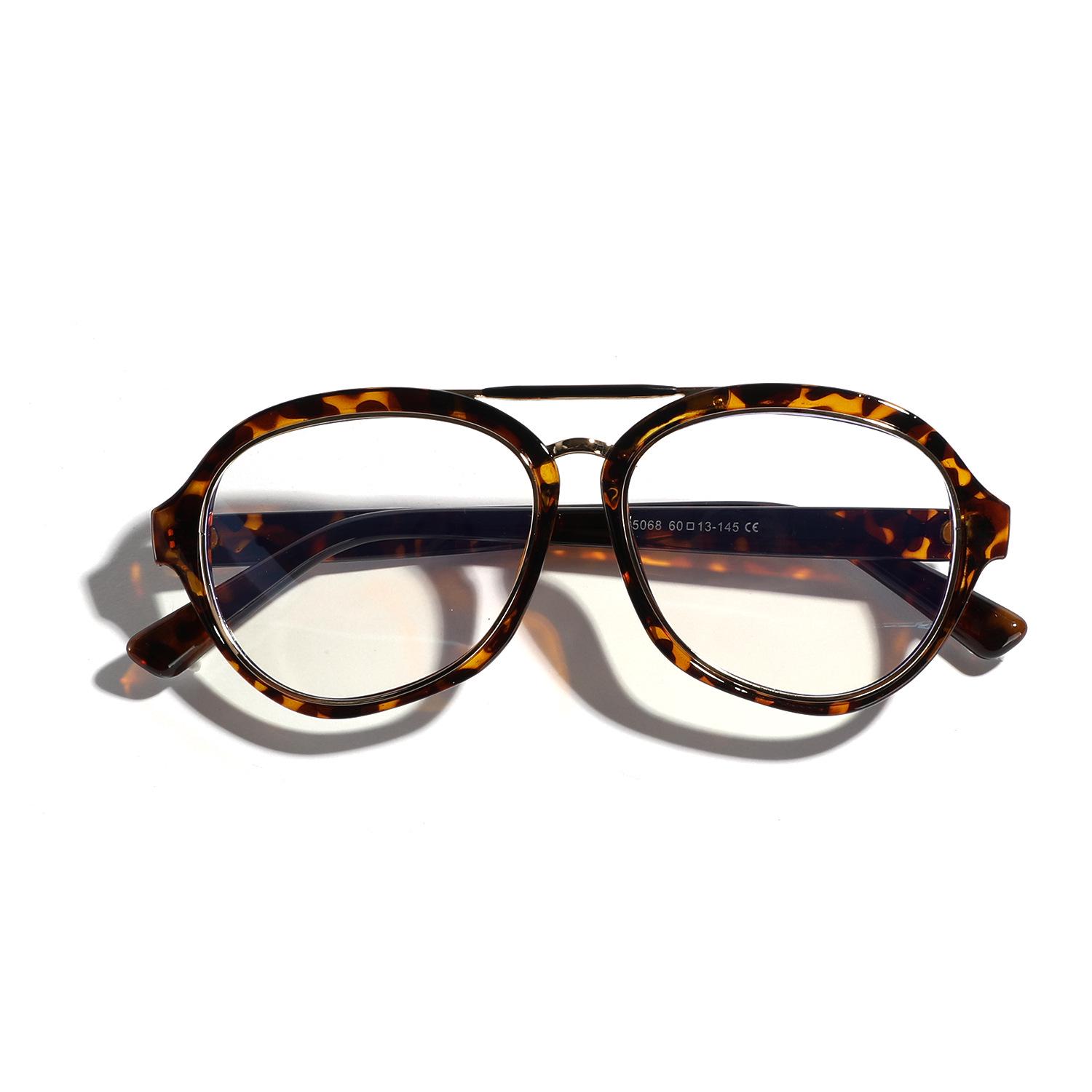 

Унисекс круглые очки в стиле ретро с большой оправой и простыми линзами