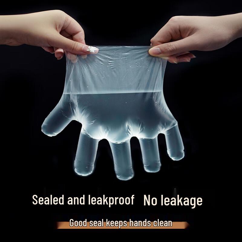 Xidien Disposable Transparent Plastic Kitchen Gloves