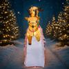 10.1FT LED Inflatable Yard Decor Christma Holiday Santa Sleigh Reindeer Xmas Festive Home Decoration Ornament Toy Gift Supplies