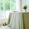 0.75*3M Table Flag Pearl Tulle Semi Transparent Table Runner Gauze Mesh Sheer Drapes Pearl Chiffon Baby Shower