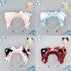 Kitten Anime Headpiece for Party Stage Birthday Face Wash Hairbands Stage Cats Ear Wing Headwear Photo Props