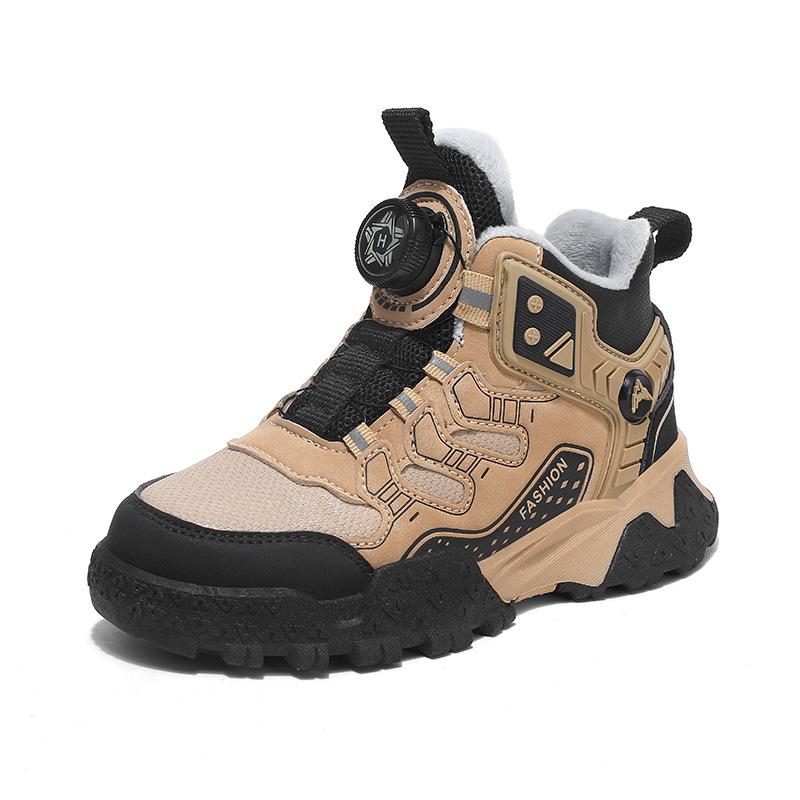 Boys' Plush Lined Sports Shoes - Autumn/Winter 2025 Fashion: Warm, Thickened Running & Dad Shoes