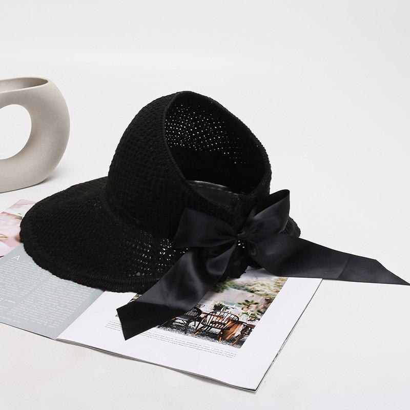 

Шляпа Верх Пустой Летняя Бабочка Бант Шляпа с Большими Полями Женская Уличная Милая Шляпа Солнце StyleA