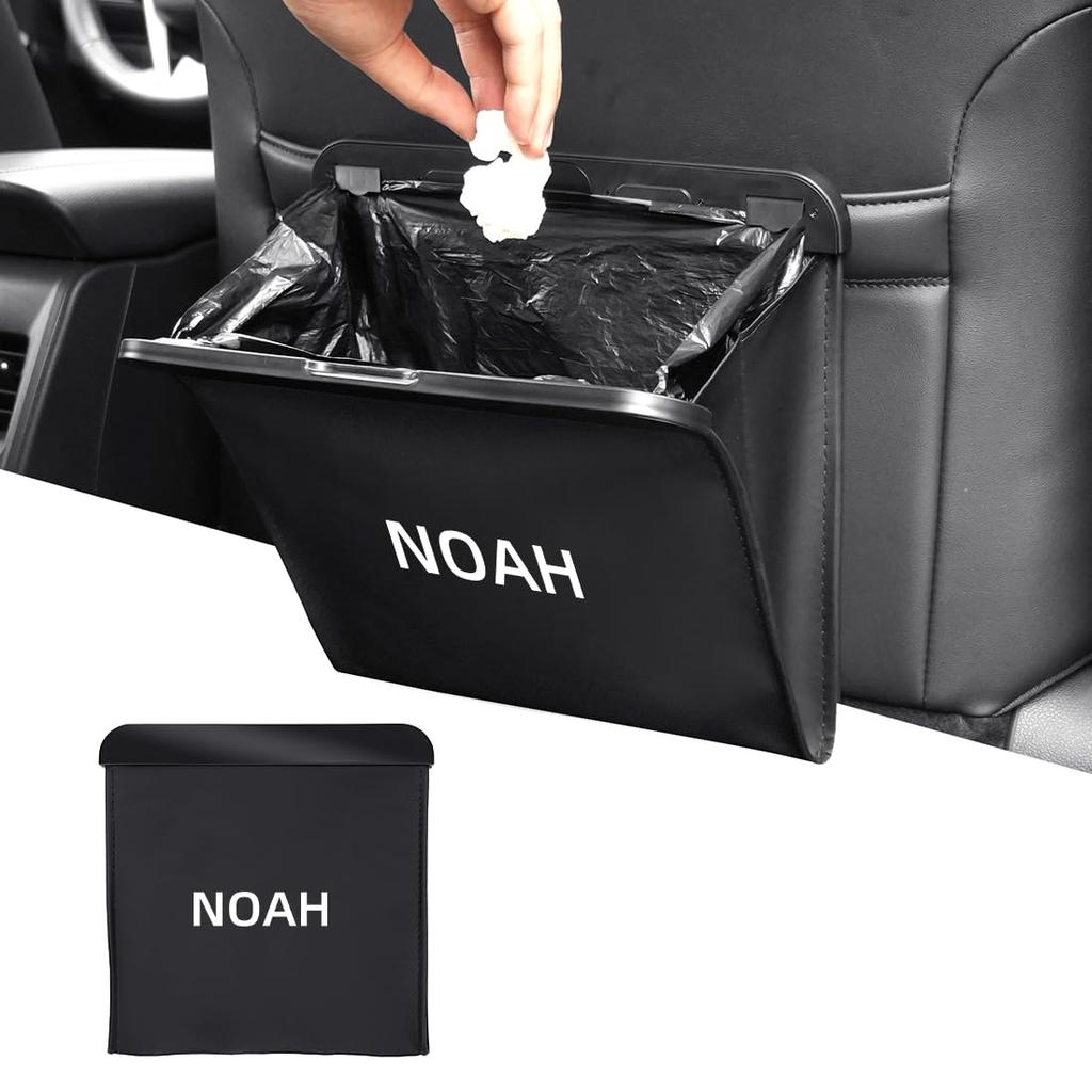 Slim Car Trash Can for Noah 90 PU Leather Storage Box for Car Accessories and Back Seat Storage (80 Series, Series, S-Z, S-G) - Magnetic, Waterproof,