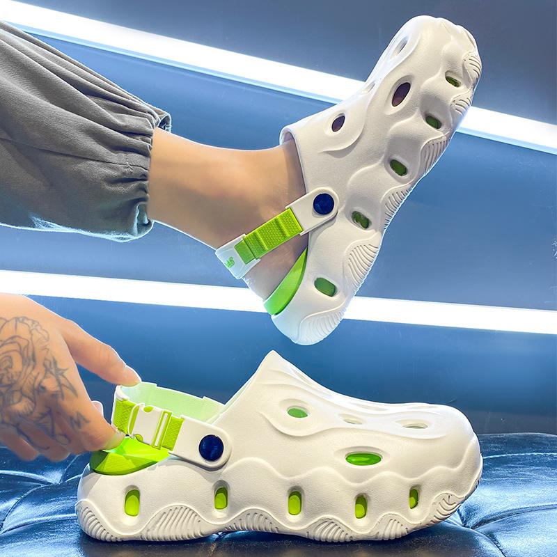 Men's 2025 New Summer Thickened Soft Soled Sandals for Both Men and Women, Outdoor Beach Shoes, Casual Slippers