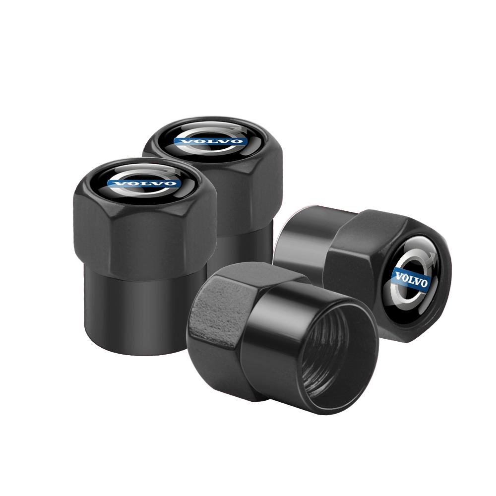 4Pcs Car Tire Wheel Valve Caps Cover Decoration Accessories For Volvo R Design V60 V40 XC90 XC40 S60 XC60 V70 S90 V90 C40 S80