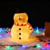 USB Powered Snowman Night Light Cute Christmas Desk Lamp with Warm Glow Holiday Decor for Office Bedroom
