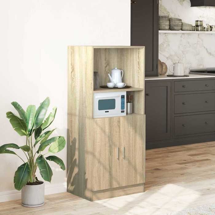 VidaXL Kitchen Cabinet Sonoma Oak 57x41.5x131.5cm Engineered Wood 860123