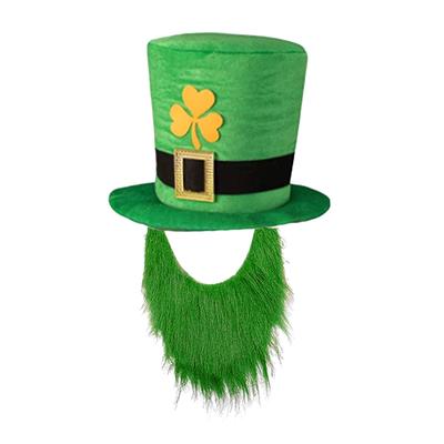 2pcs Green Hat Leprechaun Top Hat And Beard Unique Party Supply For Special Occasions Costume Parties . Birthdays