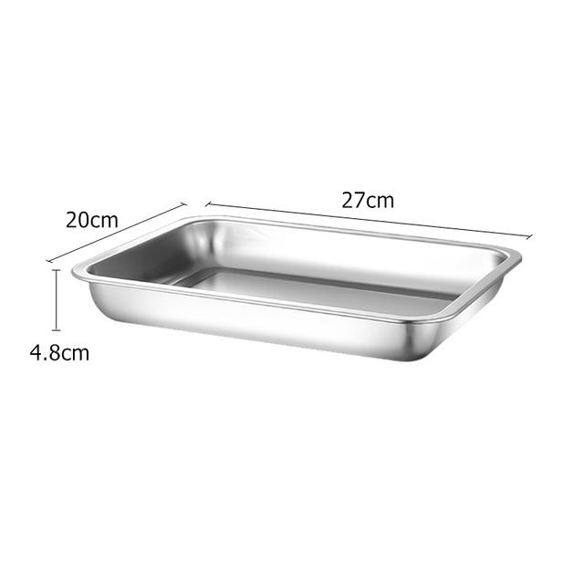 Stainless Steel Square Tray Sterilization Tray Surgical Tray 2 Sizes Surgical Medical Dental Storage Tray Lab Instrument Tray