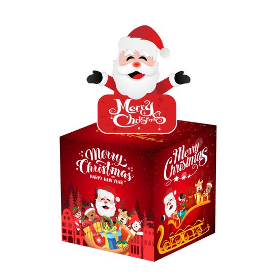 Christmas Money Box Pull-out Cash Gift Box DIY Holiday Money Gift Box with Transparent Bags Christmas Money Holder Pull Box for Kids Adults