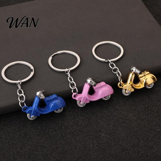 Durable Keychain Pendant Motorcycle Charm Zinc Alloy Key Chain with Retro Scooter Buckle Electric Donkey Design Holder