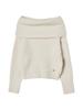 THE GREEN LAB Off-Shoulder Boucle Knit [Ivory]