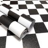 PVC Waterproof Self-adhesive Black and White Checkered Wallpaper Bathroom Bathroom Wall Cabinet Door Desktop Stickers