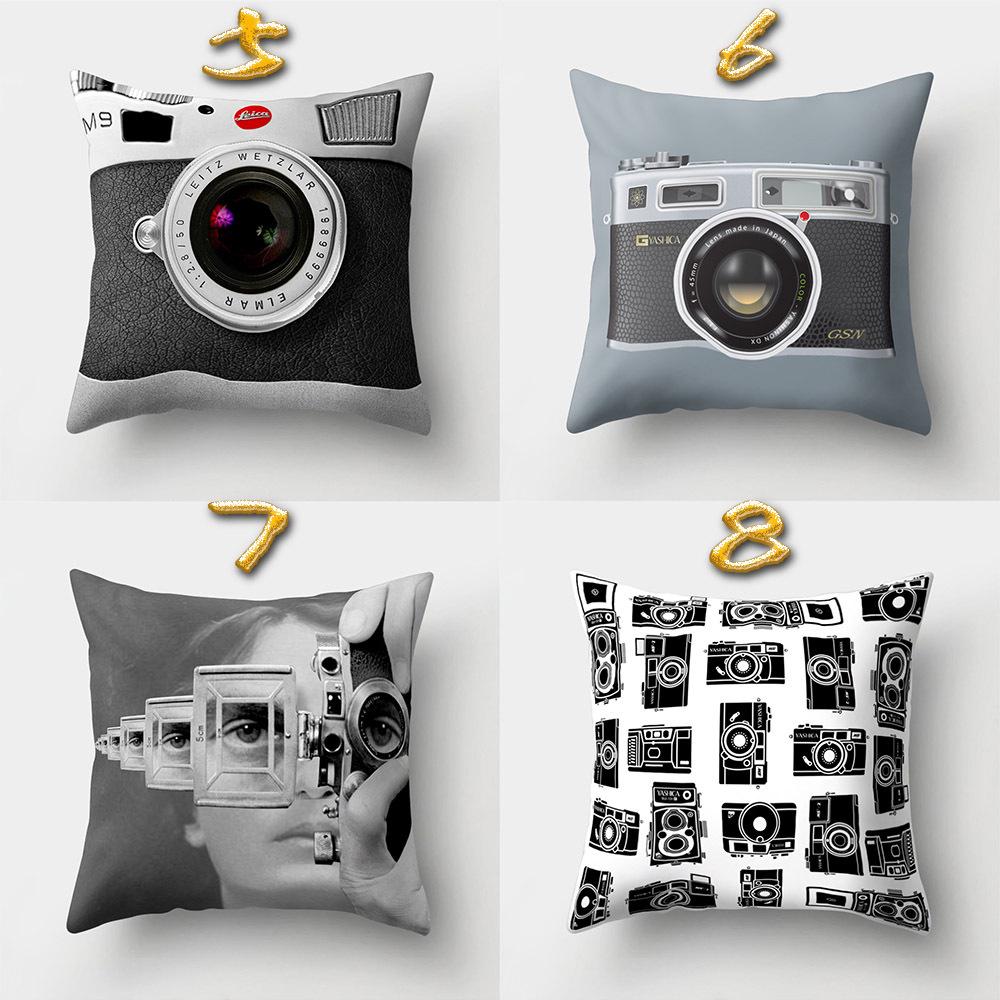 Polyester Creative Home Camera Pillow Case Car Cushion Office Pillow