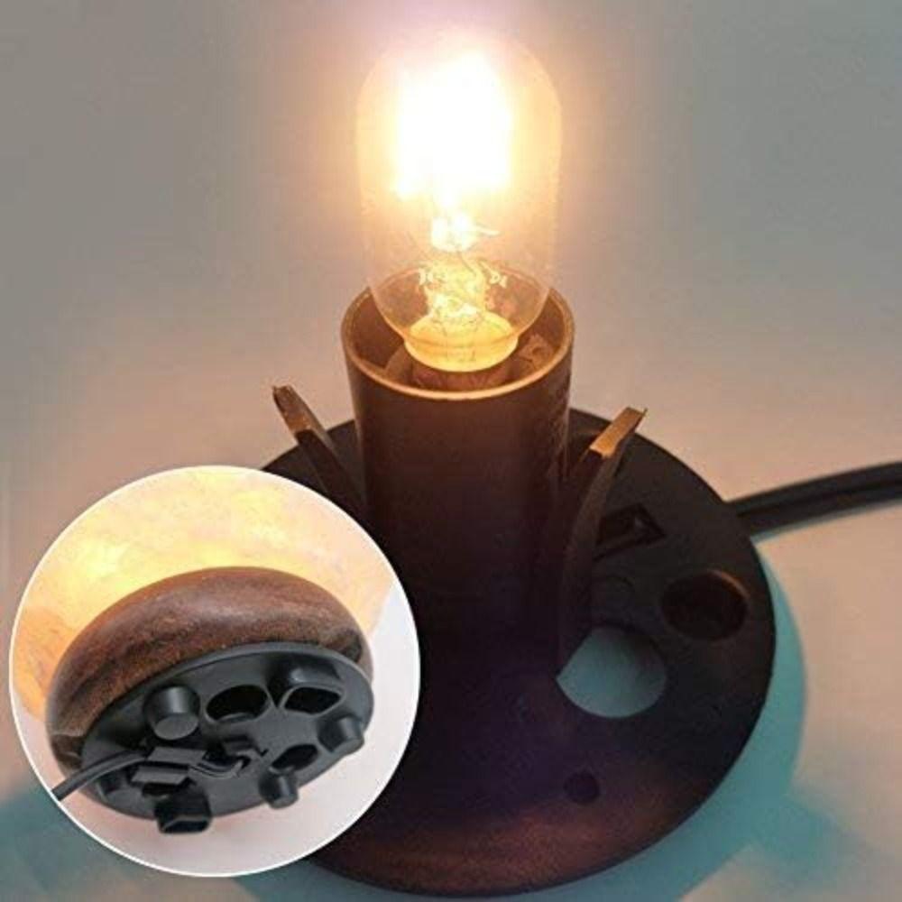 with Dimmer Switch Dimmable Salt Lamp Cord Plug Cord Replacement Cord E12 Bulb Base Metal Clip Base Assembly Dimmer Switch Wire