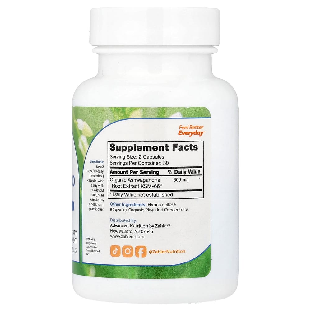 iHerb Zylor Ashwagandha 600mg, 60 Capsules