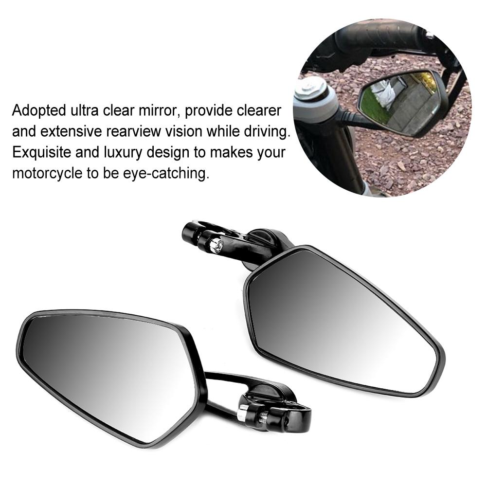 Motorcycle Rrview Mirror, 22mm Aluminum Alloy Rr View Side Mirrors Clr   with   Joint   for GROM MSX125 CB50