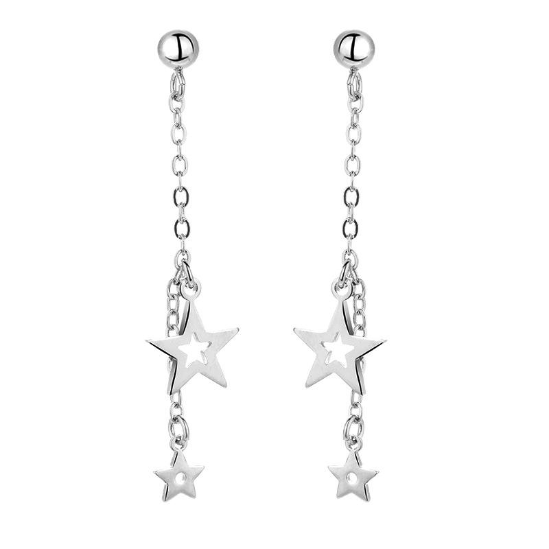 Gu Maoning, Personalized Earrings For Women 20 Trendy Simple Students Hollowed Out Star Fringed Stud Earrings