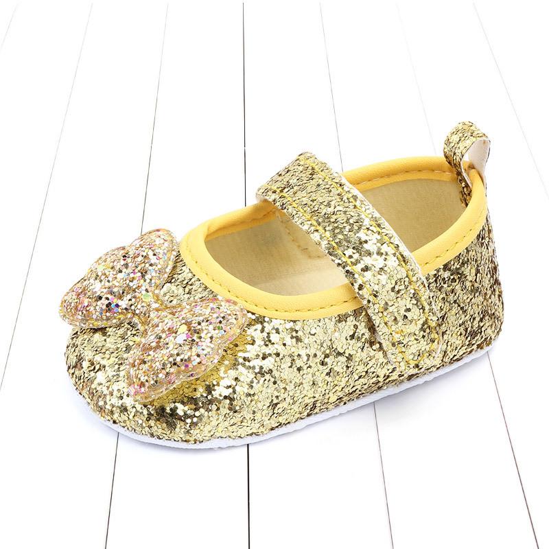 Shiny Baby Princess Shoes Baby Shoes Soft-soled Non-slip Single Shoes 0-1 Year Old Spring and Autumn