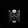 New Retro Skull Ring for Men, Trendy, Punk Style, Hip-hop, Wings, Skull Open Ring