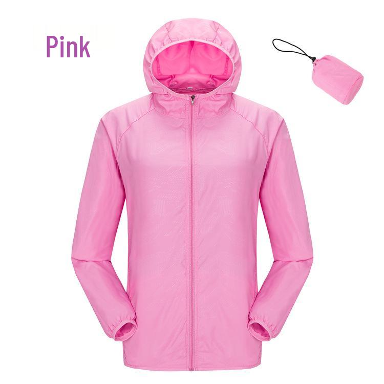 Unisex Outdoor Sun Protection Windbreaker Jacket with Custom Embroidered Logo for Team Building