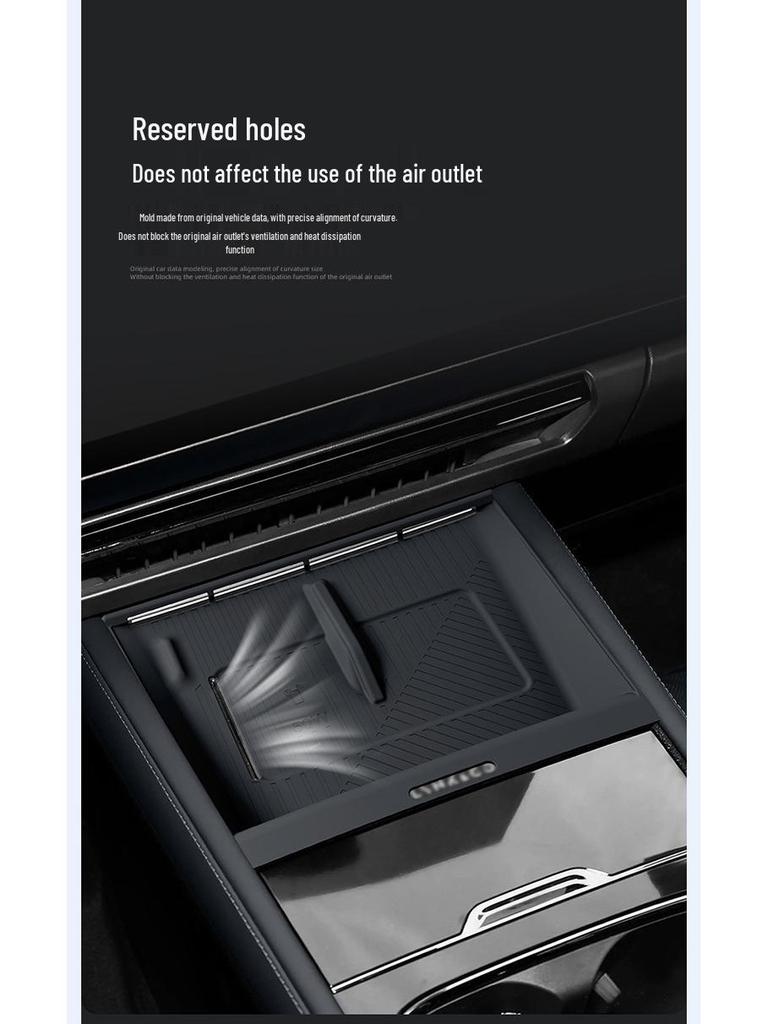 Silicone Anti-slip Wireless Charging Pad for 26 Lynk & Co 08 Models (Center Console Phone Accessory)