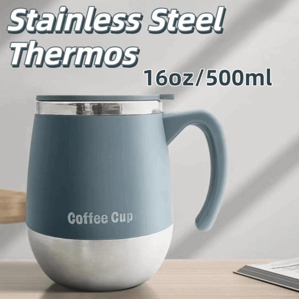 Double-Wall Vacuum Thermal Cup 500ML Sealed Water Cup Portable Insulated Coffee Mug  Home Use