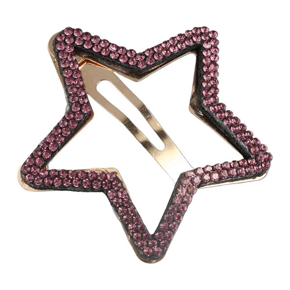 Cute Geometric Rhinestone Star BB Clip\ Y2k Pentagram Star Side Clip Metal Hair Clip Hollow Hair Clip Photograph