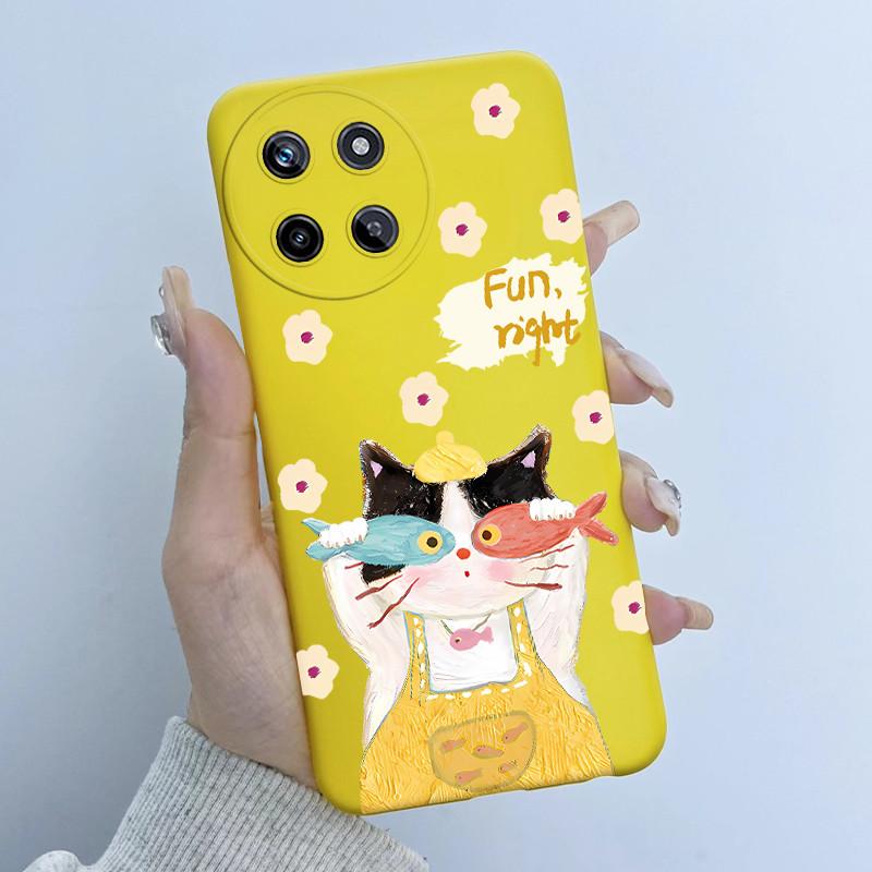 

For Realme 11 4G Phone Case RMX3636 Butterfly Flower Girls Design Soft Silicone TPU Back Housing for Oppo Realme 11 4G Covers Realme 11 4G