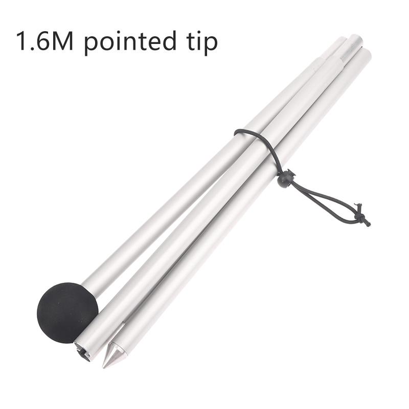 1Pc 5Section 1.6/2M Aluminum Alloy Adjustable Shelter Awning Support Pole Foldable Beach Canopy Tent Pole Shelter Tarp Pole