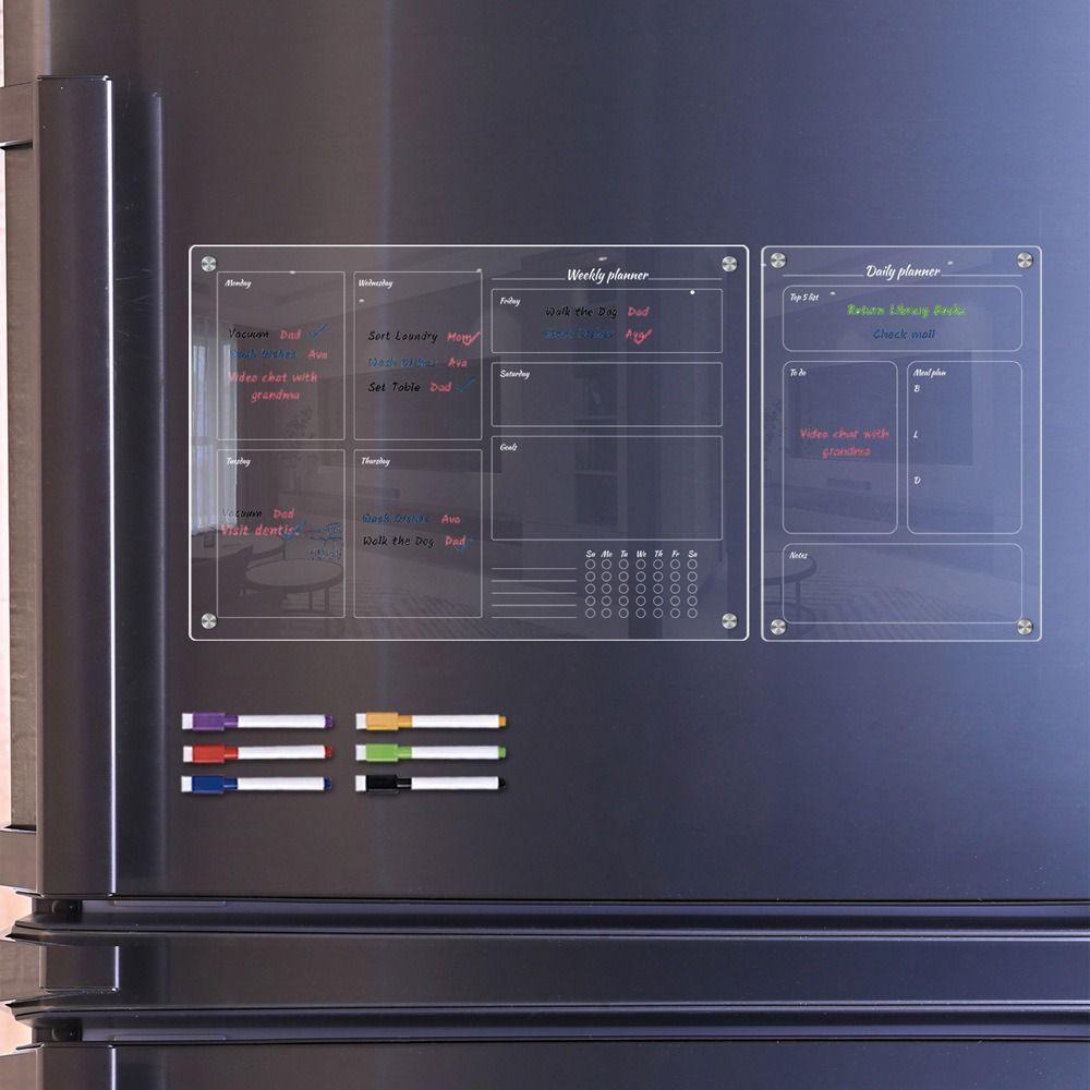 Clear Acrylic Erase Boards Magnetic Magnetic Fridge Calendar Premium Monthly Calendar Memo  School