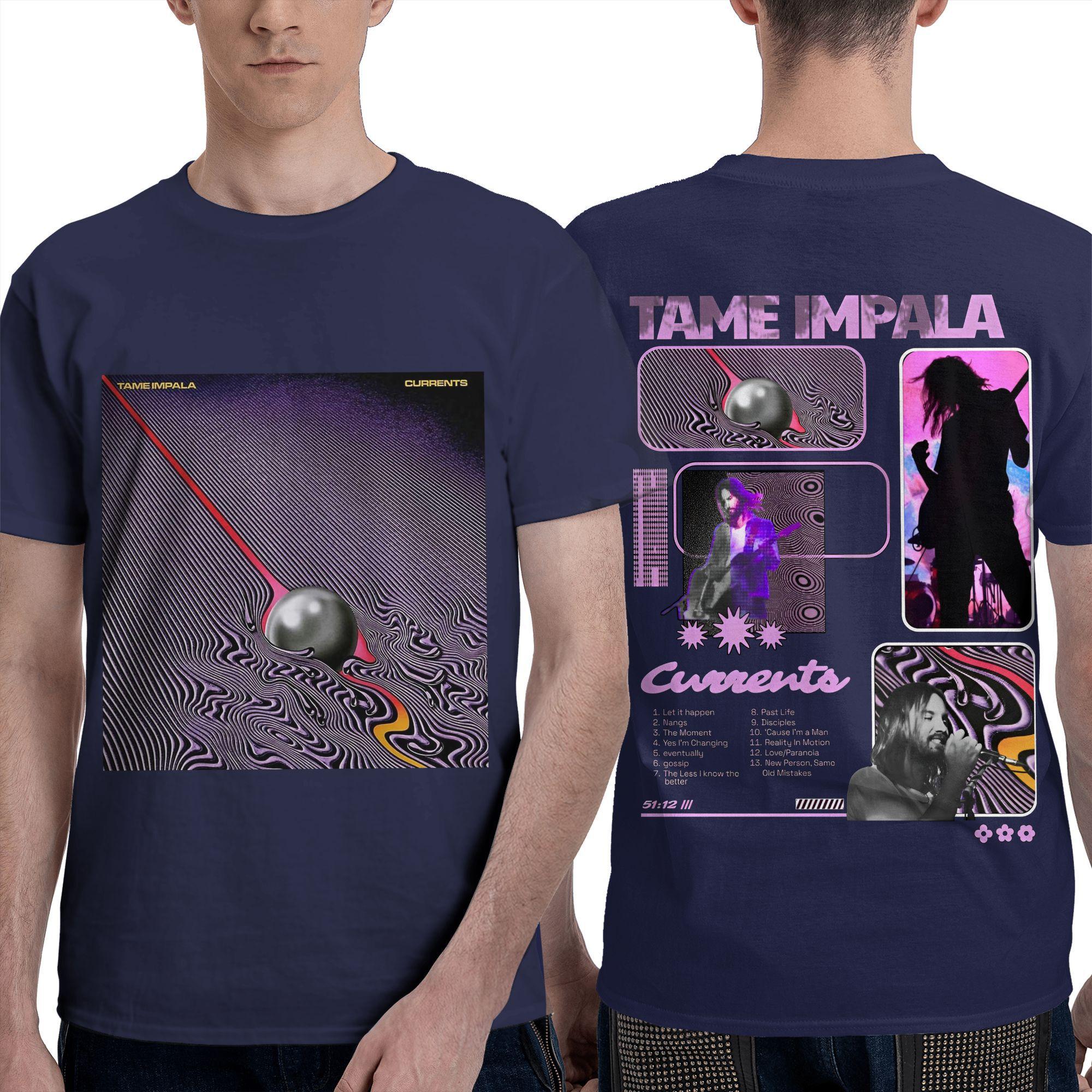 

Tame Impala T Shirt Couple Y2K Retro Pure Cotton T-Shirts Beach O-Neck Trending Tees Casual Plus Size Tops 4XL