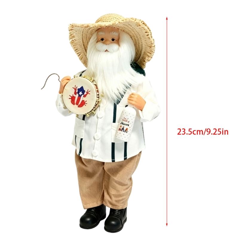 Christmas Shelf Accent Santa Figure for Entryway Table Use, Side Table Placement, and Indoor Seasonal Home Display for Holiday Shelf Use