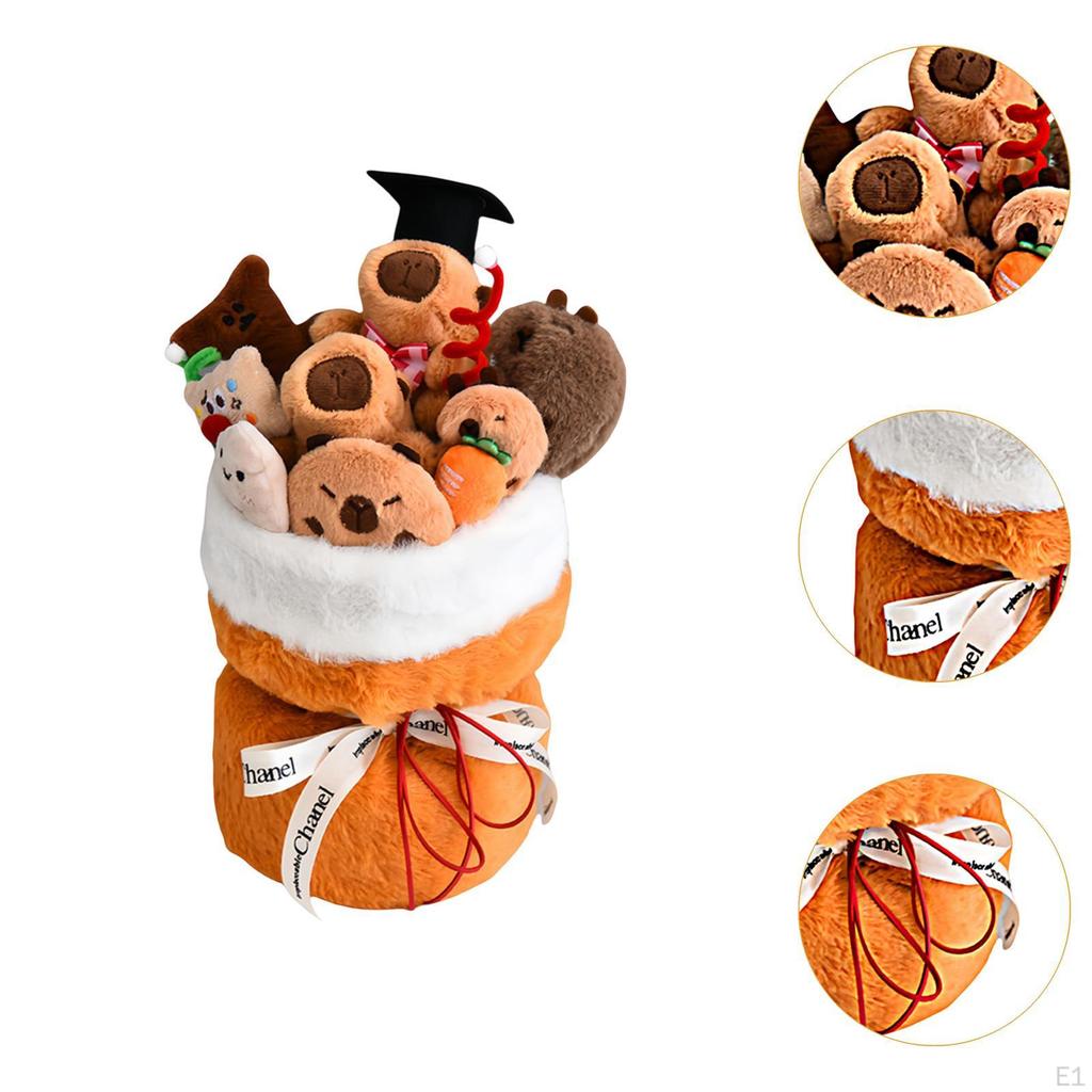 Capybara Plush Floral Arrangement Doll Gift for Celebrations And Events